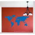 Carte du monde vinyle autocollant d&#39;art mural | Autocollant amovible décor à la maison de la terre facile à appliquer des autocollants graphiques muraux